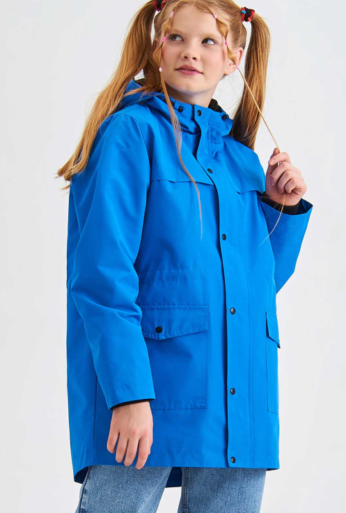 43228 Куртка демисезонная для девочек   Z139.02 ярко-синий