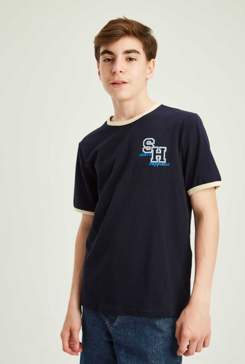 33156 Джемпер(футболка) для мальчиков T663.03 темно-синий