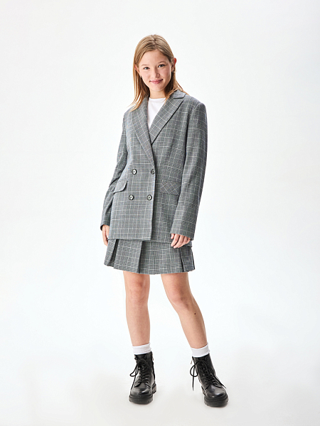 Серый комплект в клетку