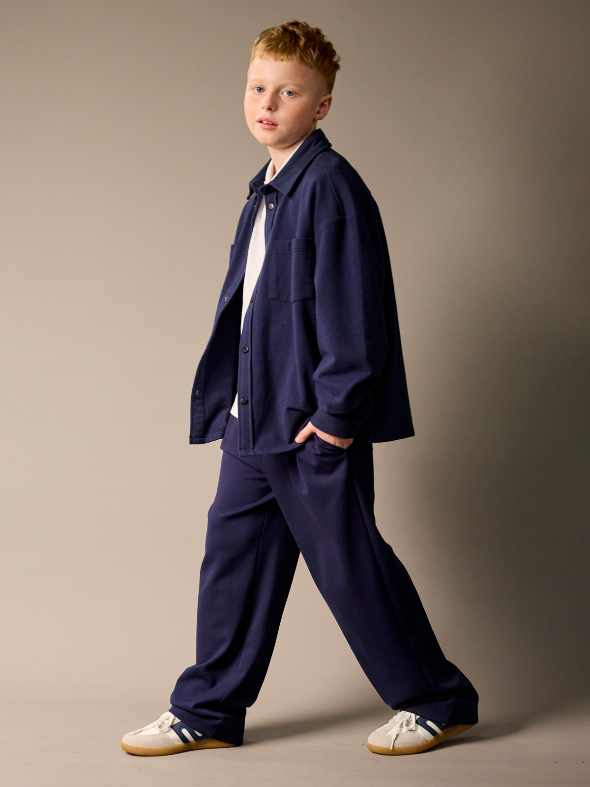 Синий образ oversize 