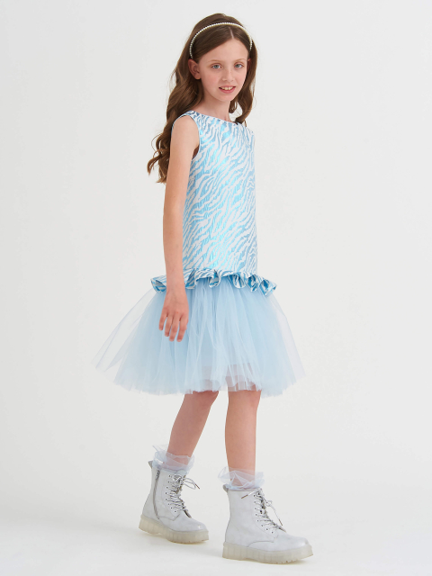 21568 Платье для девочек D616.01 голубой