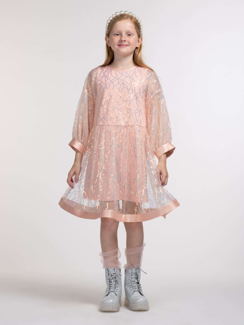 20570 Платье для девочек D150.07 персиковый