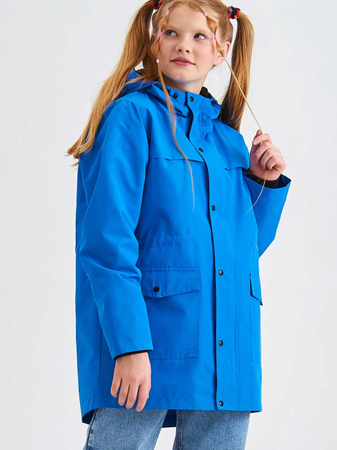 43228 Куртка демисезонная для девочек   Z139.02 ярко-синий