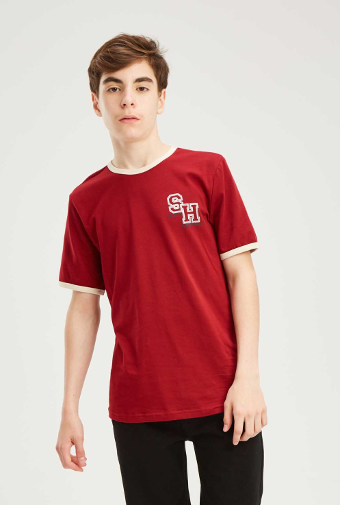 33155 Джемпер(футболка) для мальчиков T663.02 бордовый