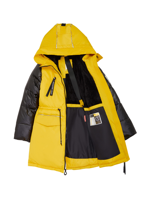 31177 Куртка (парка) для девочек Z119.06 желтыйчерный