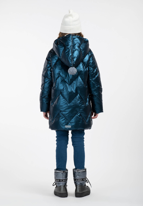 30171 Куртка для девочек Z114.03 синий металлик