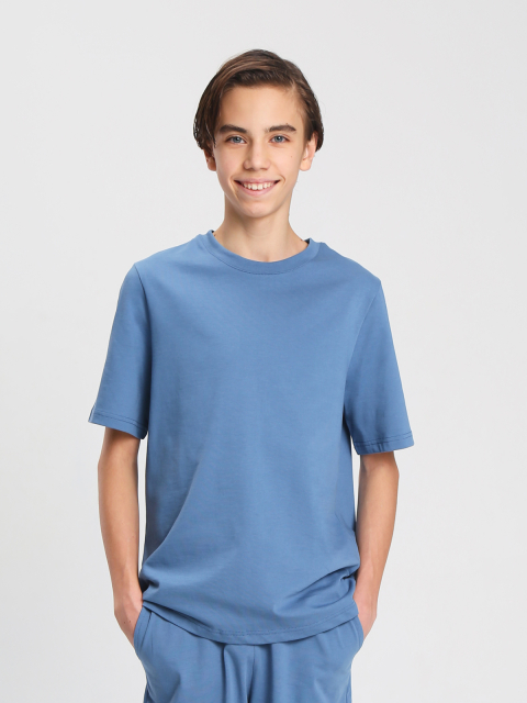 44072 Джемпер(футболка) для мальчиков T667.02 синий