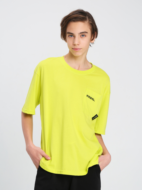 44070 Джемпер(футболка) для мальчиков T665.02 ярко-зеленый