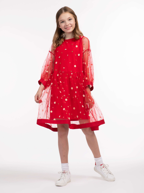 41141 Платье для девочек D150.12 красный