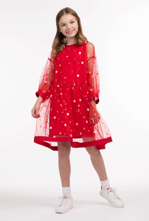 41141 Платье для девочек D150.12 красный