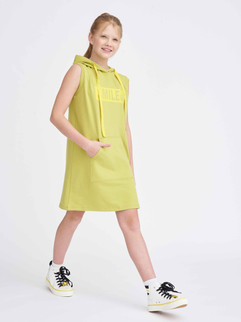 42043 Платье для девочек D646.01 оливковый