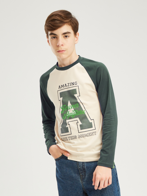 33148 Джемпер(футболка) для мальчиков T658.01 пыльно-зеленый