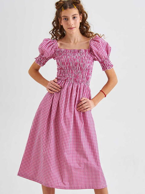 43231 Платье для девочек D649.12 розовыйклетка