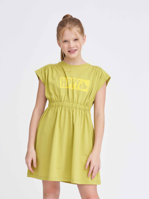 42046 Платье для девочек D645.01 оливковый