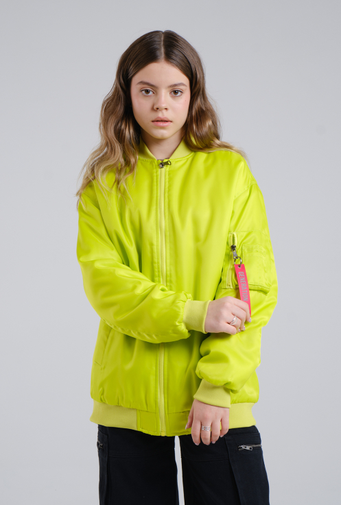 44011 Куртка демисезонная для девочек Z151.02 ярко-зеленый