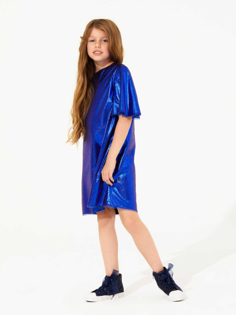 23547 Платье для девочек D970.03 синий металлик