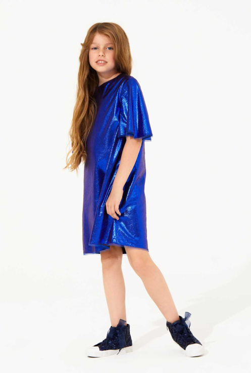 23547 Платье для девочек D970.03 синий металлик