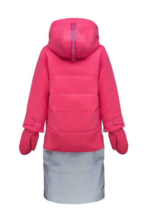 31002 Пальто для девочек зимнее Z553.03 малиновый