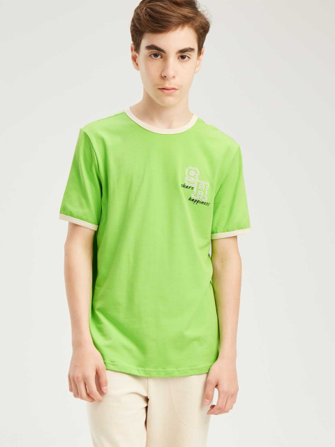 33157 Джемпер(футболка) для мальчиков T663.04 ярко-зеленый