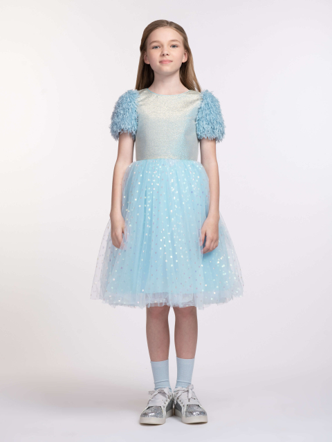 20545 Платье для девочек D110.08 голубой