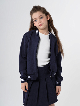 Бомбер трикотажный для старшеклассниц