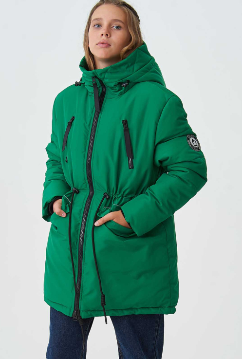 32159 Куртка (парка) для девочек Z614.03 зеленый
