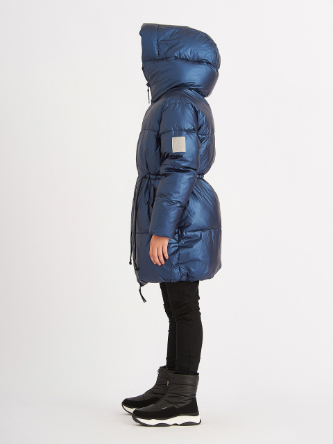 31170 Куртка (пуховик) для девочек Z128.02 темно-синий