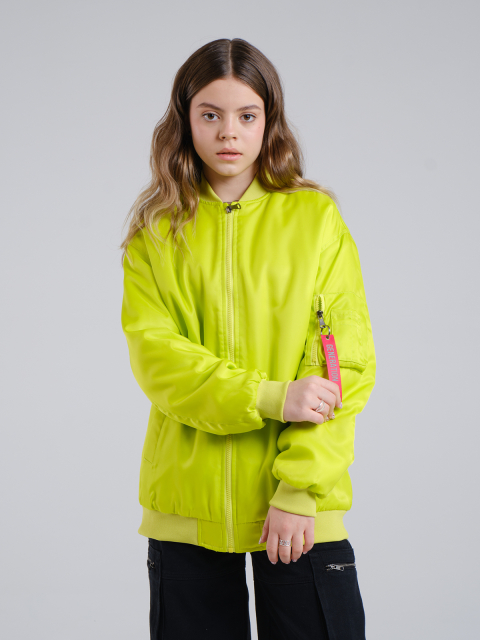 44011 Куртка демисезонная для девочек Z151.02 ярко-зеленый